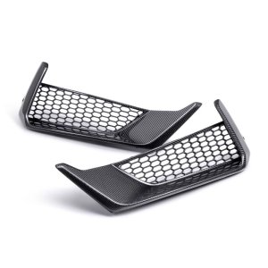 Ford Mustang Bumper Inserts - Front - Anderson Composites - Carbon Fiber - `24-`27